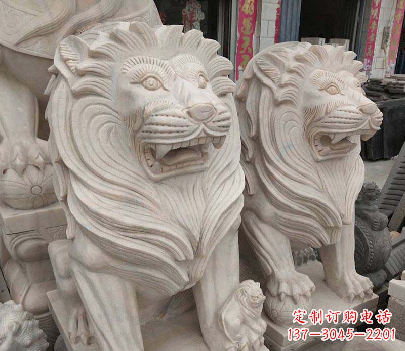 合肥西洋狮石雕动物雕塑