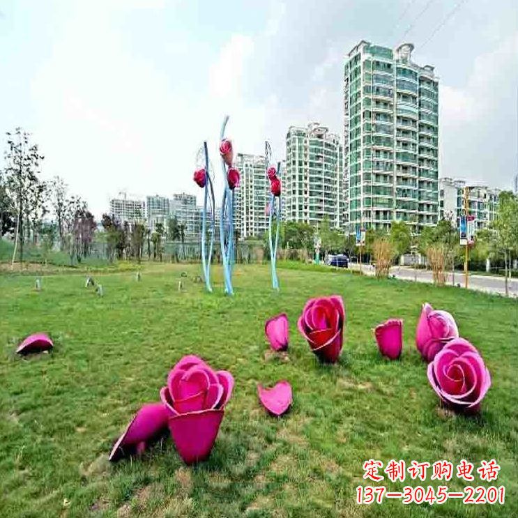 合肥中领雕塑不锈钢玫瑰雕塑