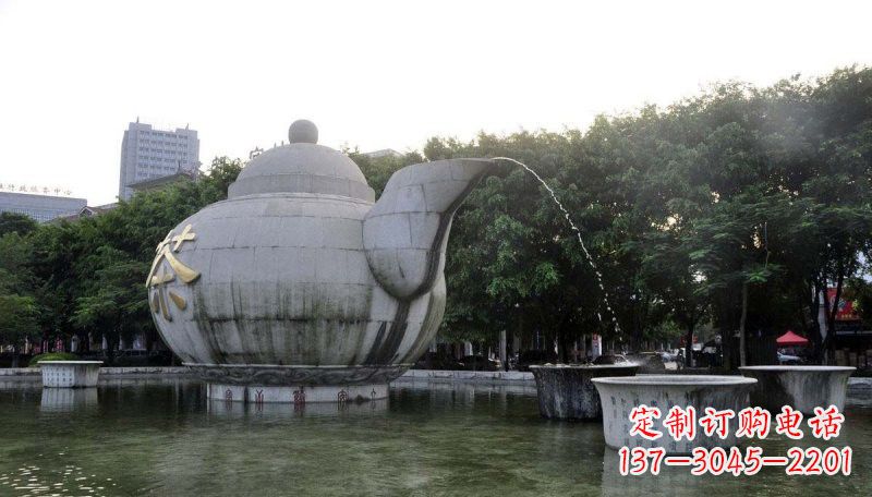 合肥精致雕塑茶壶石雕