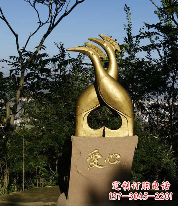 合肥新中式装饰铜雕 孔雀景观雕塑