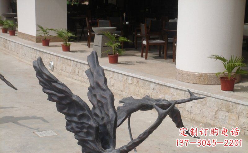 合肥公园抽象大雁动物铜雕