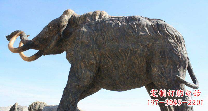 合肥公园抽象大象动物铜雕