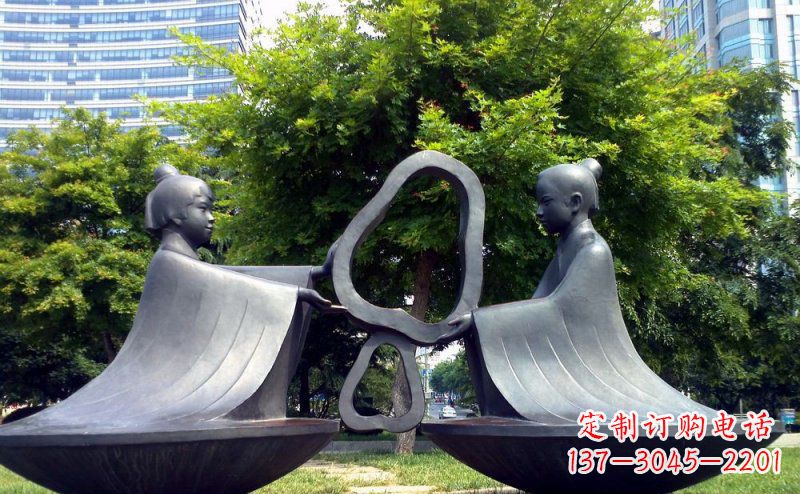 合肥特色铜雕-孔融让梨雕塑