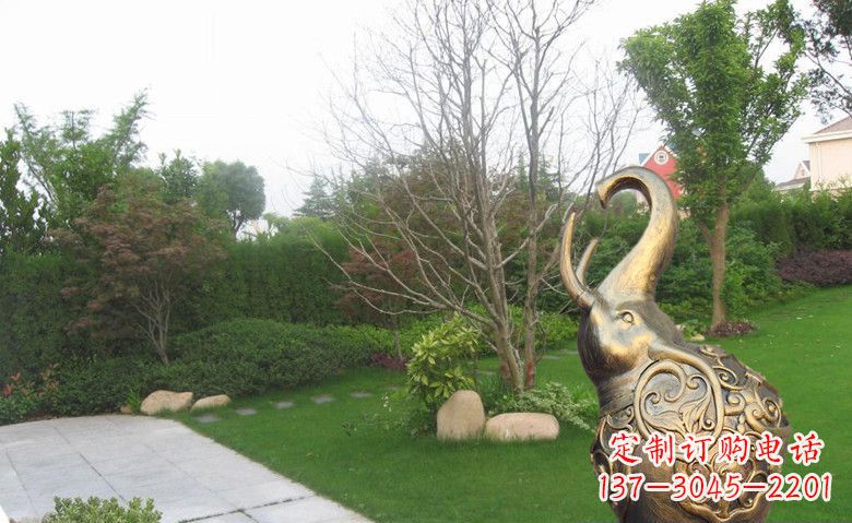 合肥公园装饰用铜制小象雕塑