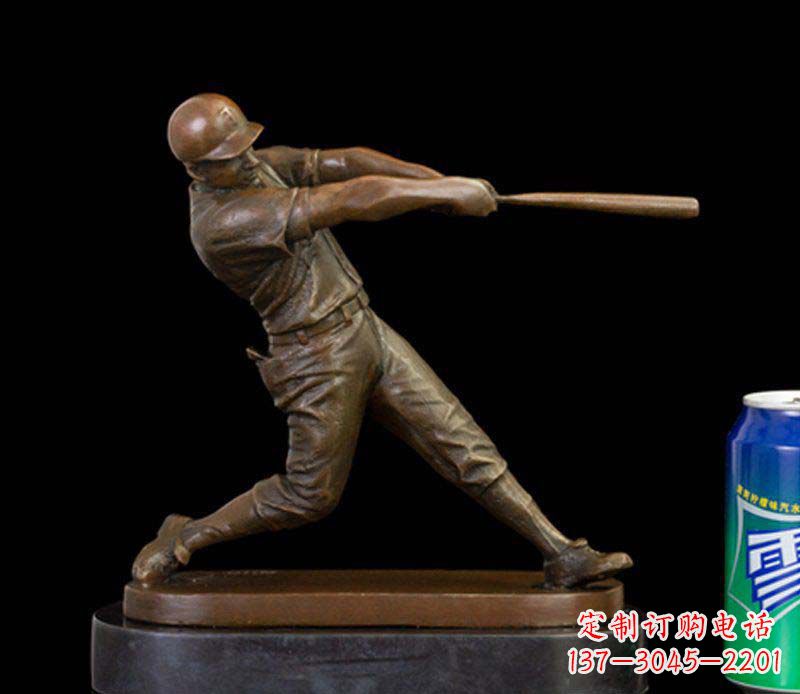 合肥风采动人的人物铜雕棒球雕塑