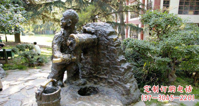 合肥春洋定制铜雕男孩雕塑