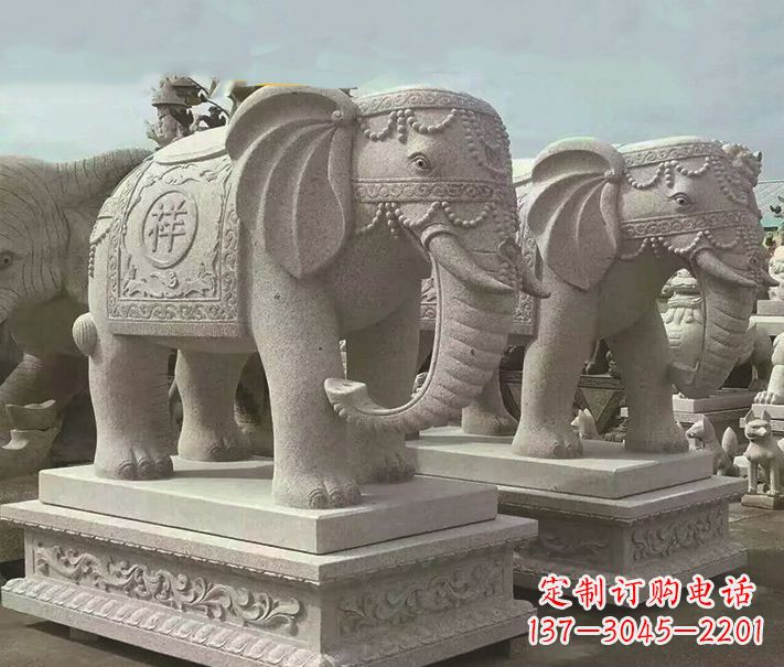 合肥精美大象大理石雕塑