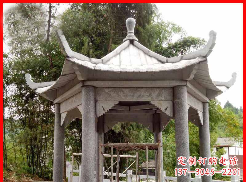 合肥复古公园石凉亭雕塑