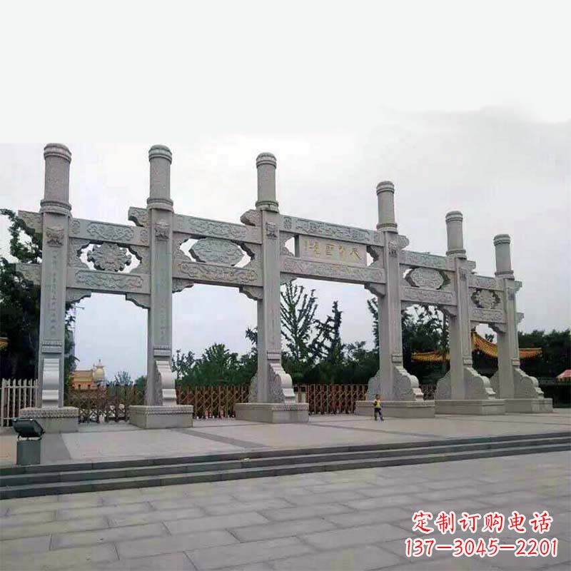 合肥精美牌坊雕塑,让公园大门更加精致
