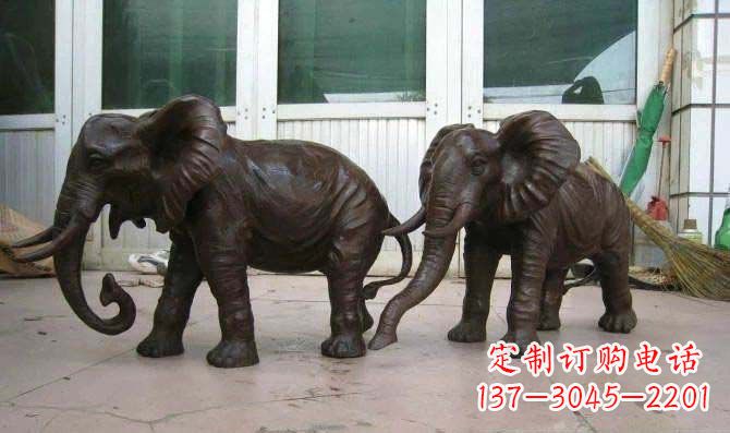 合肥传统文化雕塑雕刻大象招财神像