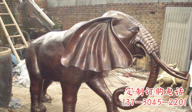 合肥精美细腻的铸铜大象雕塑