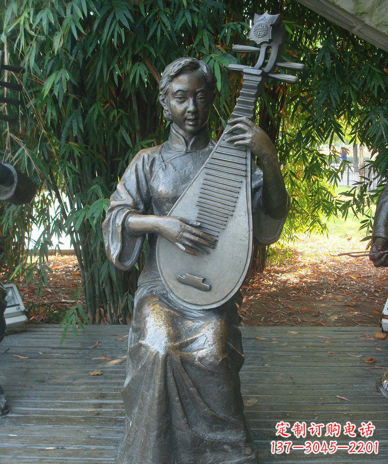 合肥精美绝伦的琵琶女郎铜雕