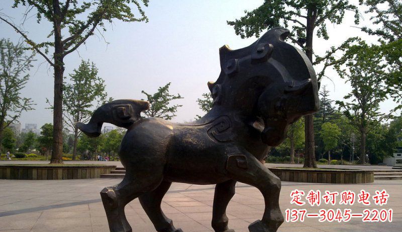 合肥中领雕塑灵动小马铜雕
