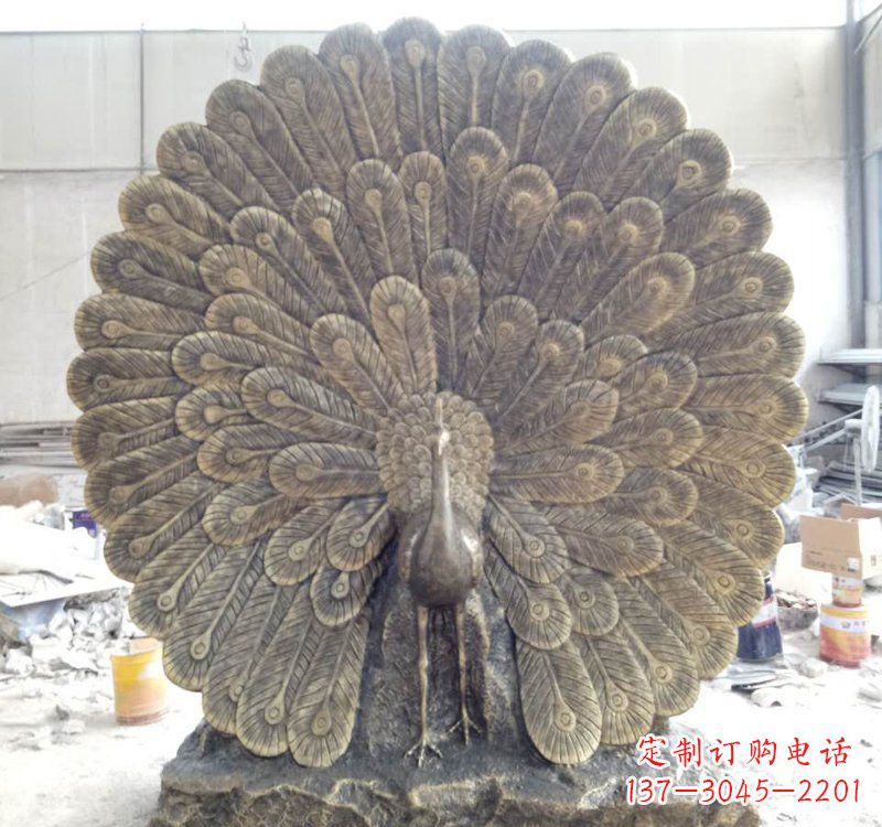 合肥艺术设计精美铜孔雀雕塑