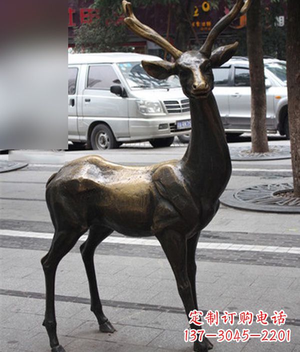 合肥公园动物鹿铜雕