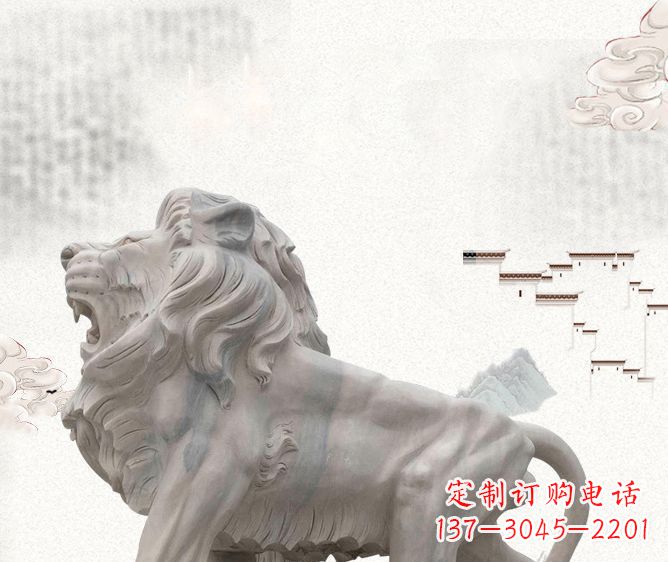 合肥公园动物欧式石狮子雕塑