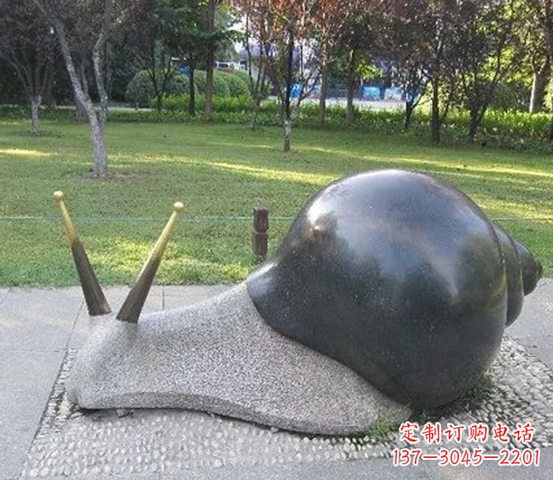 合肥中领雕塑专业定制可爱蜗牛石雕