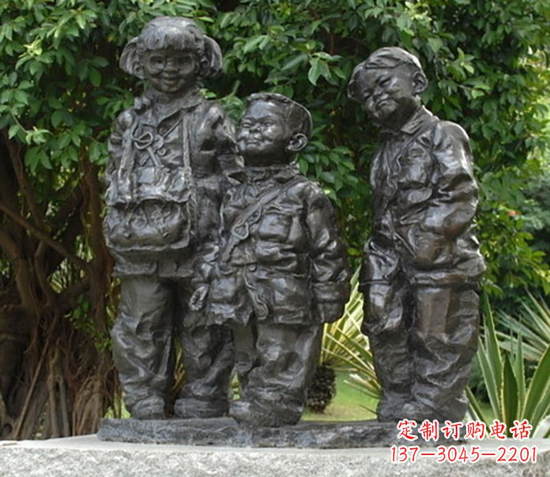 合肥中领雕塑可爱儿童铜雕欣赏