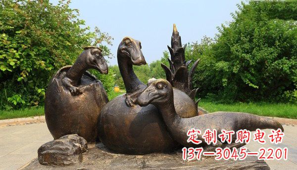 合肥公园仿真恐龙铜雕