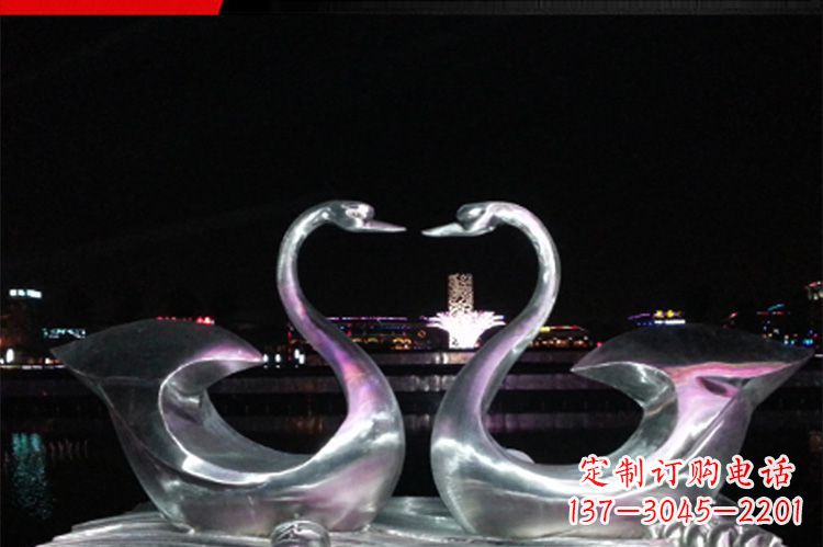 合肥公园仿真不锈钢仙鹤雕塑