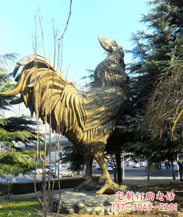 合肥艺术级公鸡大型铜雕