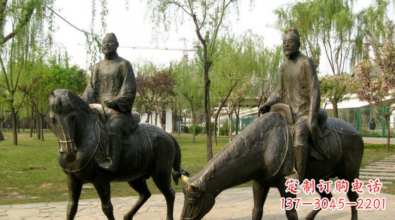合肥浪漫动人的骑马雕塑