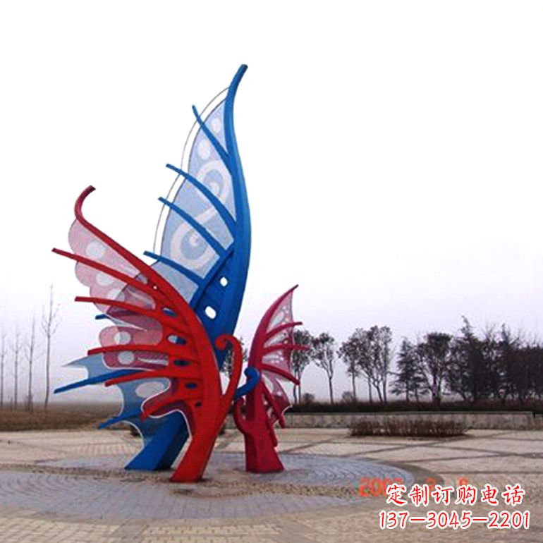 合肥精美蝴蝶不锈钢景观雕塑