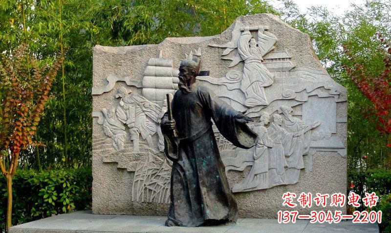 合肥海瑞古代名人铜雕领雕塑定制