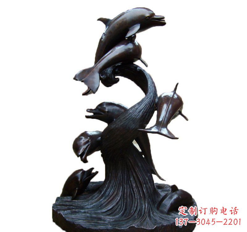 合肥产品名称海豚铜雕园林雕塑