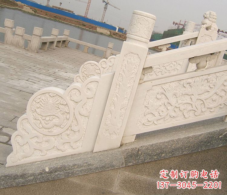 合肥汉白玉精美园林栏板雕塑