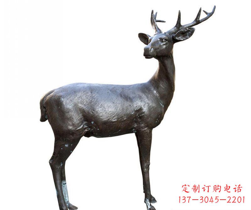 合肥铜雕回头鹿动物雕塑