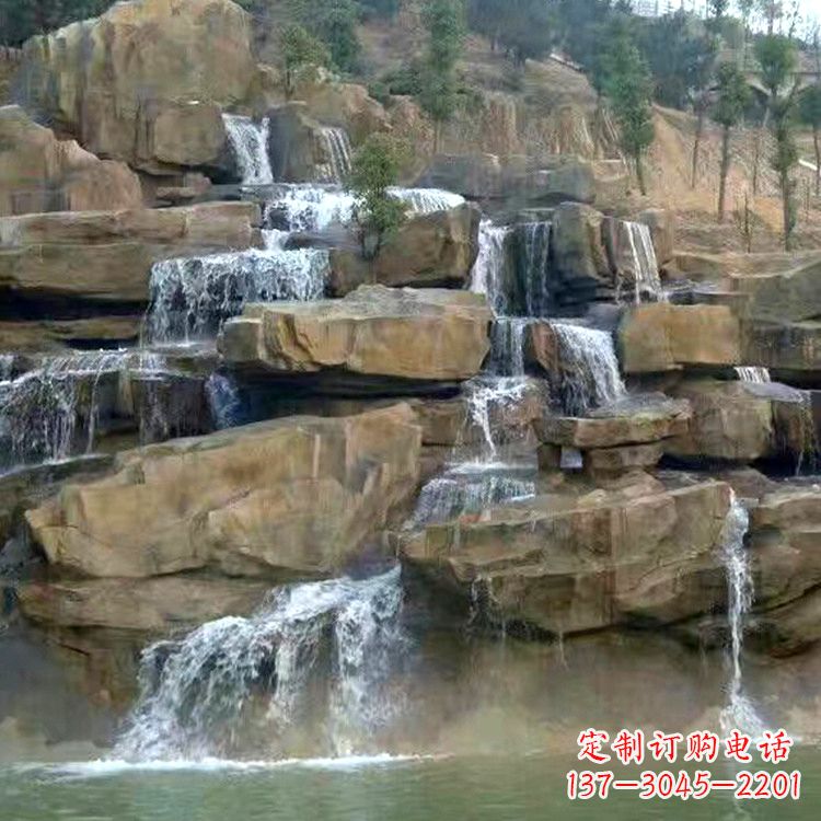 合肥中领雕塑公园假山流水景观雕塑