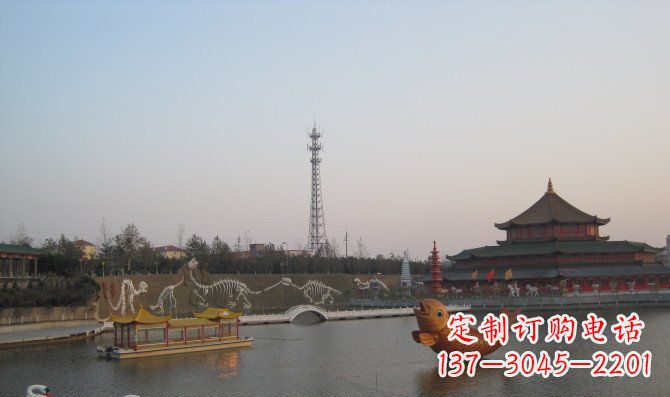 合肥公园金鱼动物铜雕