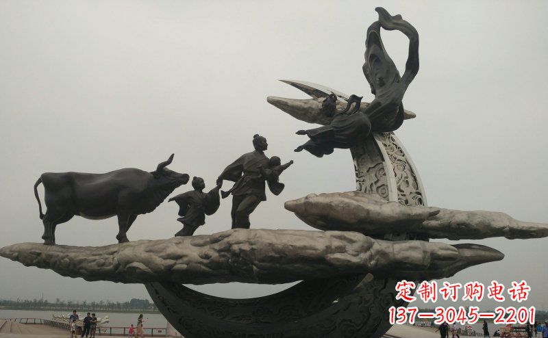 合肥非凡爱恋不锈钢牛郎织女雕塑