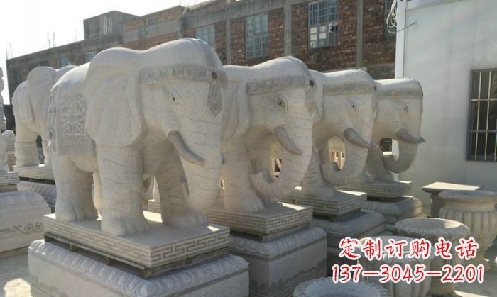 合肥缅甸大理石缅甸大象雕塑