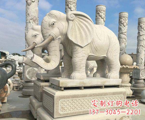 合肥大理石招财大象雕塑