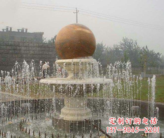合肥艺术品级风水球喷泉石雕