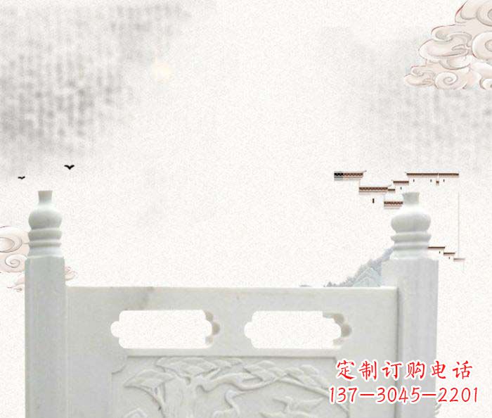 合肥公园景观汉白玉石雕栏板