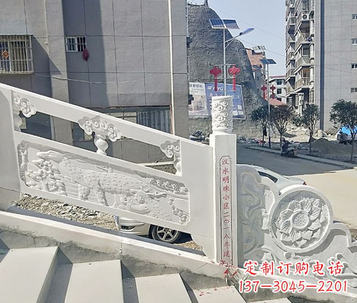 合肥汉白玉石雕栏板,唯美园林装饰