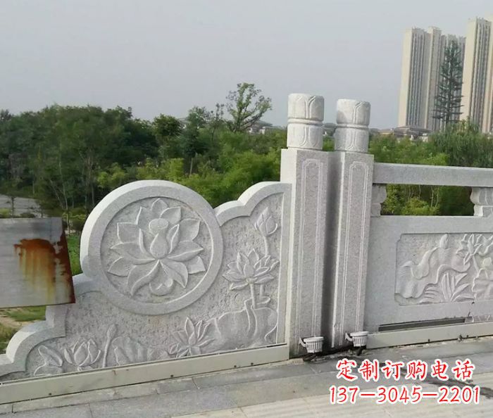 合肥公园景观汉白玉石雕栏板 (4)