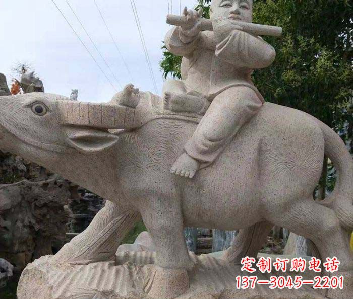 合肥典雅优美的牧童石雕