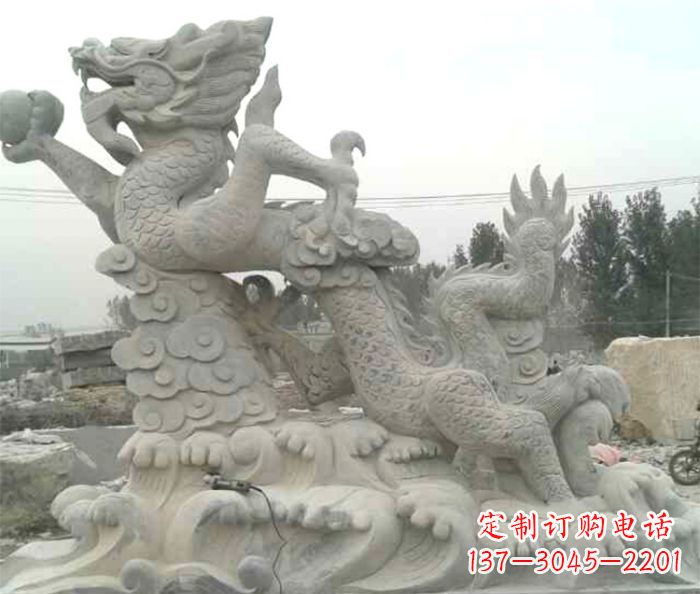 合肥精美青龙出水石雕