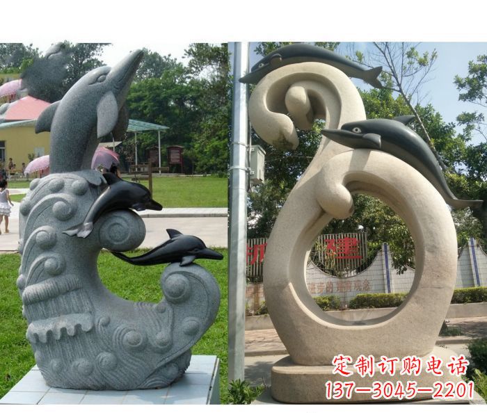 合肥海豚雕塑,让你的公园景观更加优美缤纷