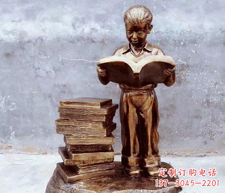 合肥玻璃钢仿铜小孩雕塑