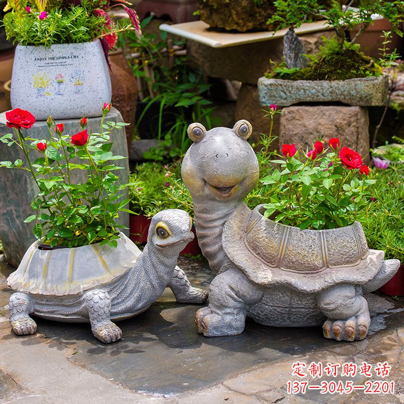 合肥铸铁乌龟花盆雕塑