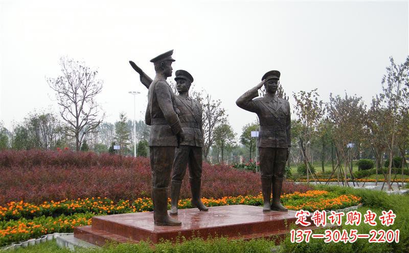 合肥金属警察雕塑——荣耀守护社会治安!