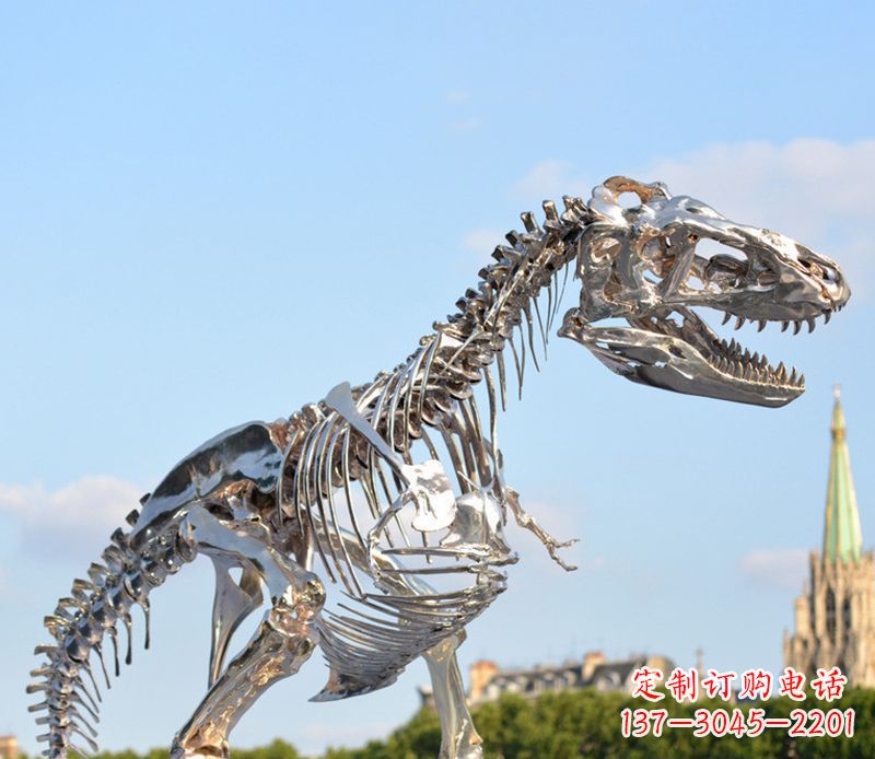 合肥不锈钢恐龙雕塑展现自然之美