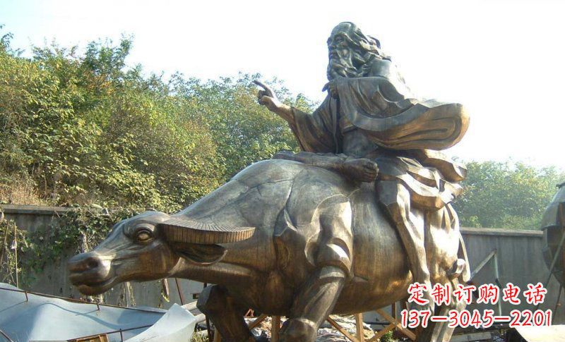 合肥中领雕塑艺术精美大型老子骑牛景观雕塑
