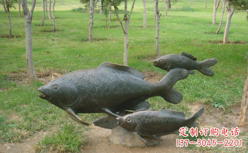 合肥中领雕塑手工制作铜鲤鱼雕塑