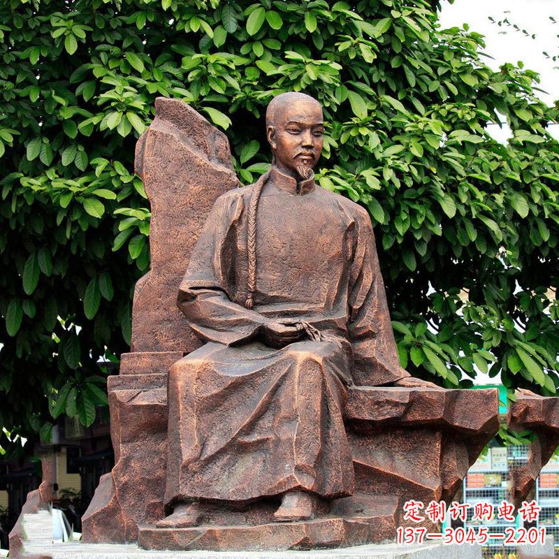 合肥清朝名人叶天士纯铜雕像